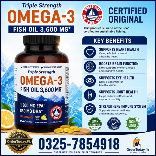 MAV Nutrition Triple Strength Omega-3 Fish Oil Softgels