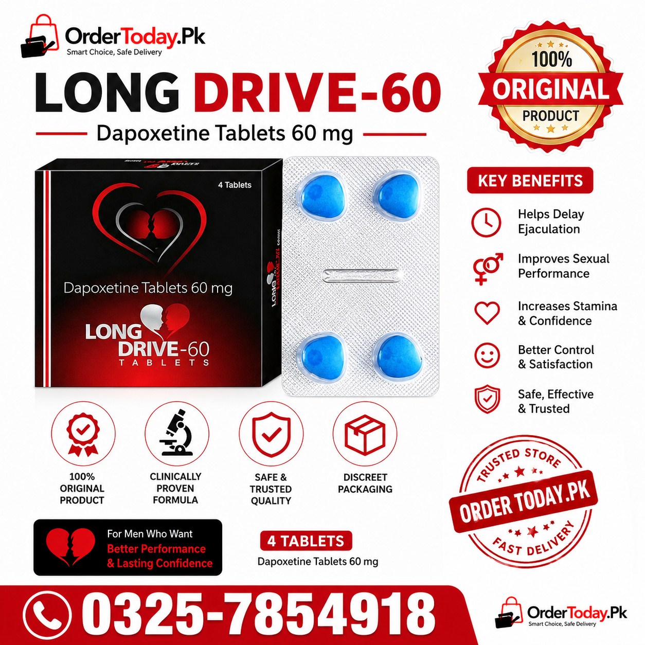 Long Drive 60mg Tablets Price in Islamabad