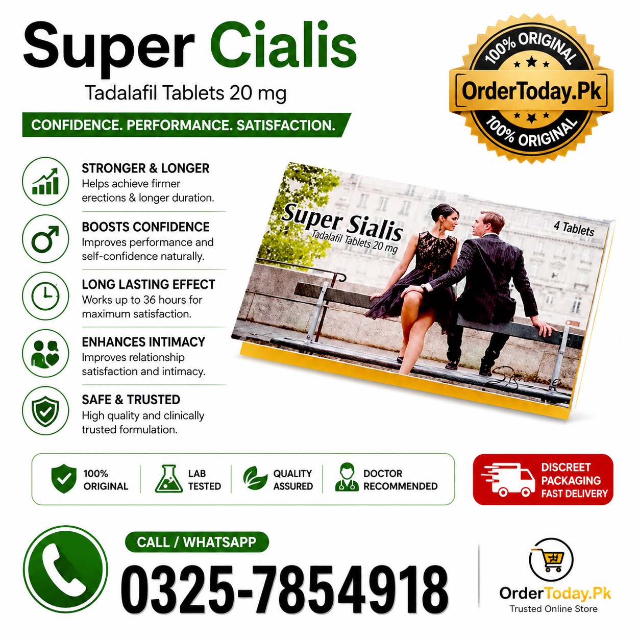 Super Sialis 20mg Tadalafil Tablets Price in Peshawar